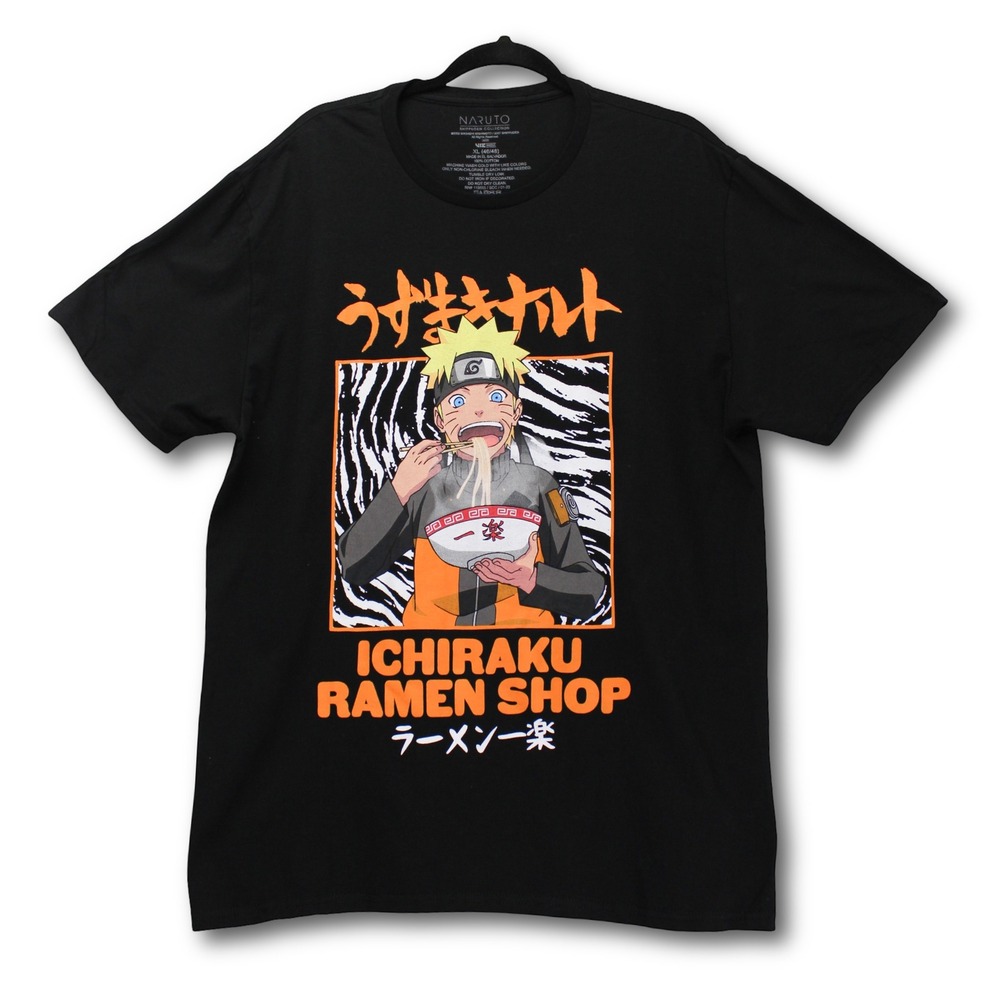 Naruto Shippuden Ichiraku Ramen Shop T-Shirt Mens XL Black Excellent